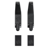 Two black GearMate accessory hooks and loops displayed on a white background.