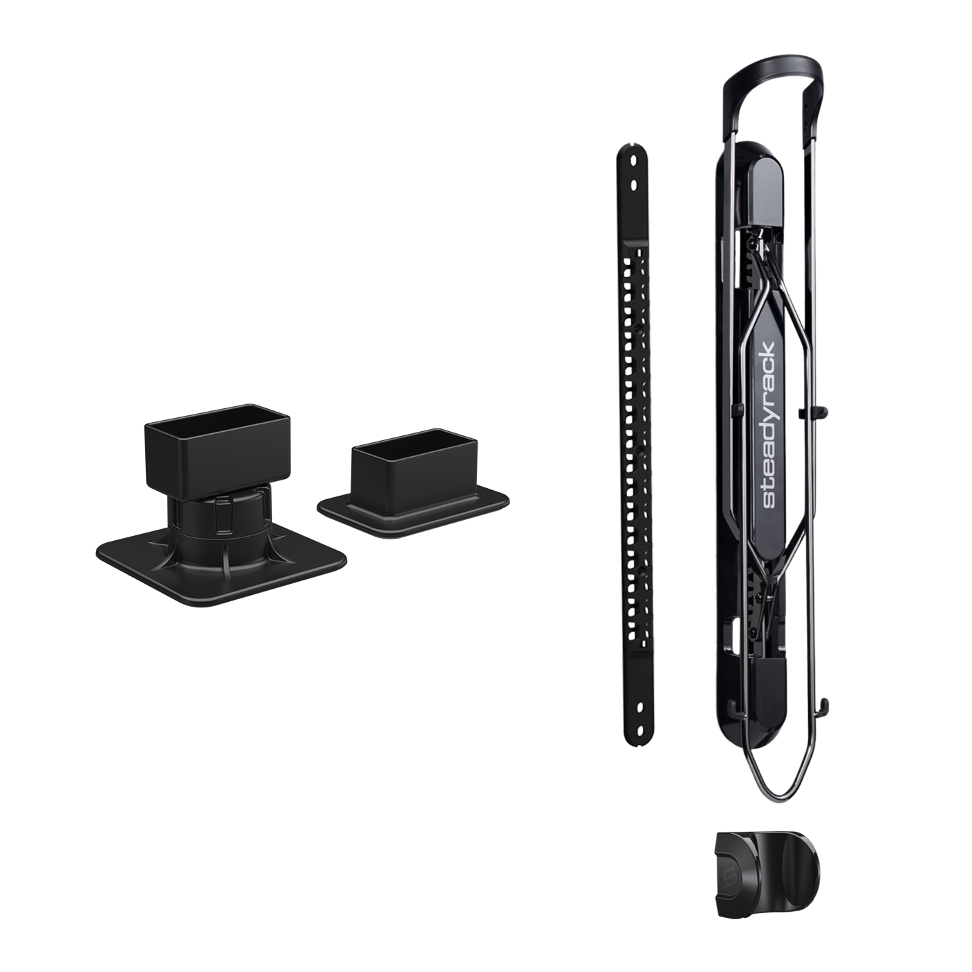 Black bike rack with black components